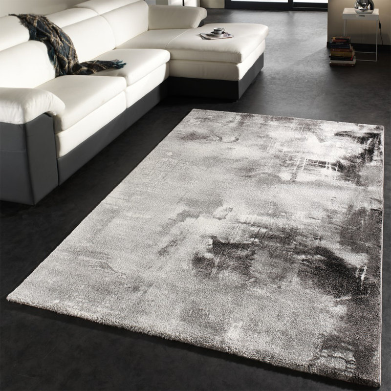 Borough Wharf Saunders Grey/Black/White Rug & Reviews Wayfair.co.uk